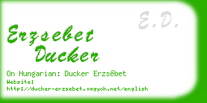 erzsebet ducker business card